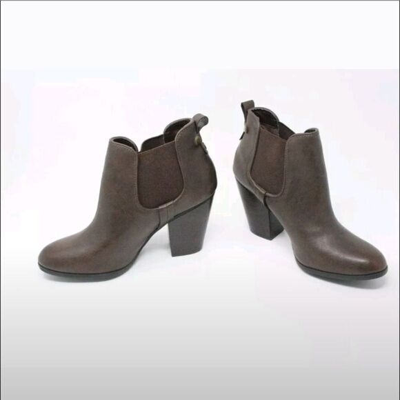Carlos by Carlos Santana Ankle Brown High Heel Boots Women's Size 11 - Picture 2 of 8